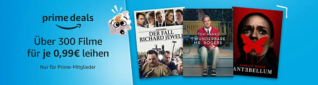 Über 300 Filme für je 99 Cent ausleihen - Popcorn-Woche bei amazon.de - Heimkino Schnäppchen