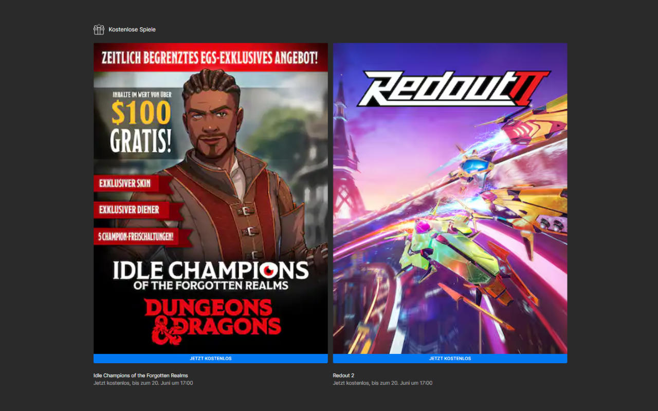 Redout 2 und DLC Herzog Rabenwachts Berühmte Champions für Idle Champions of the Forgotten Realms gratis PC-Spiele - Spiele-Vollversionen kostenlos (Windows)